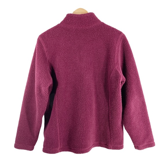 Medium Lands’  Lands End Sherpa 1/4 Zip Quarter Plush Teddy Fleece Pullover - Picture 7 of 9